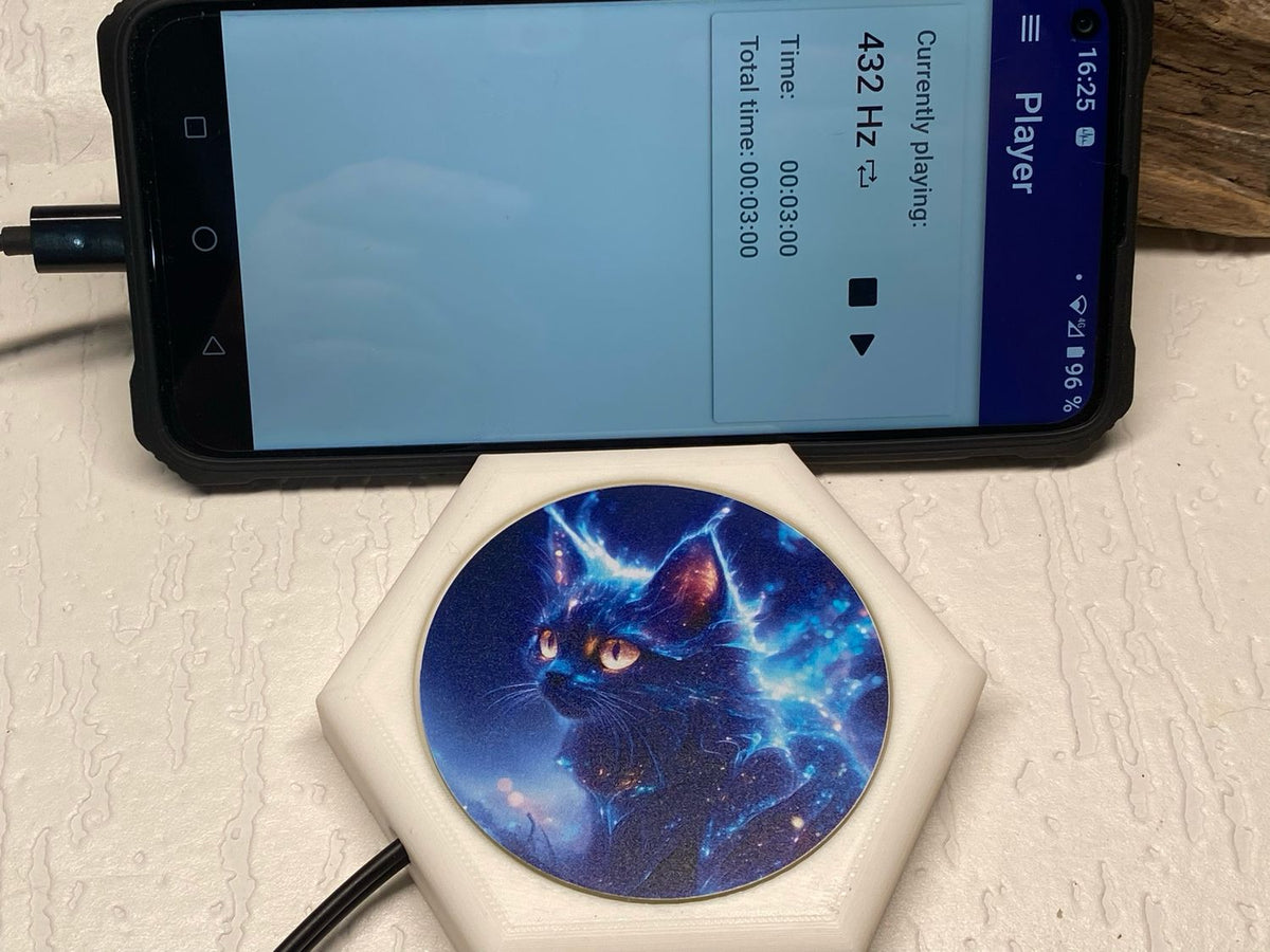 69 mm VibraNex flach – Mystikcat Motiv – Produktansicht 1