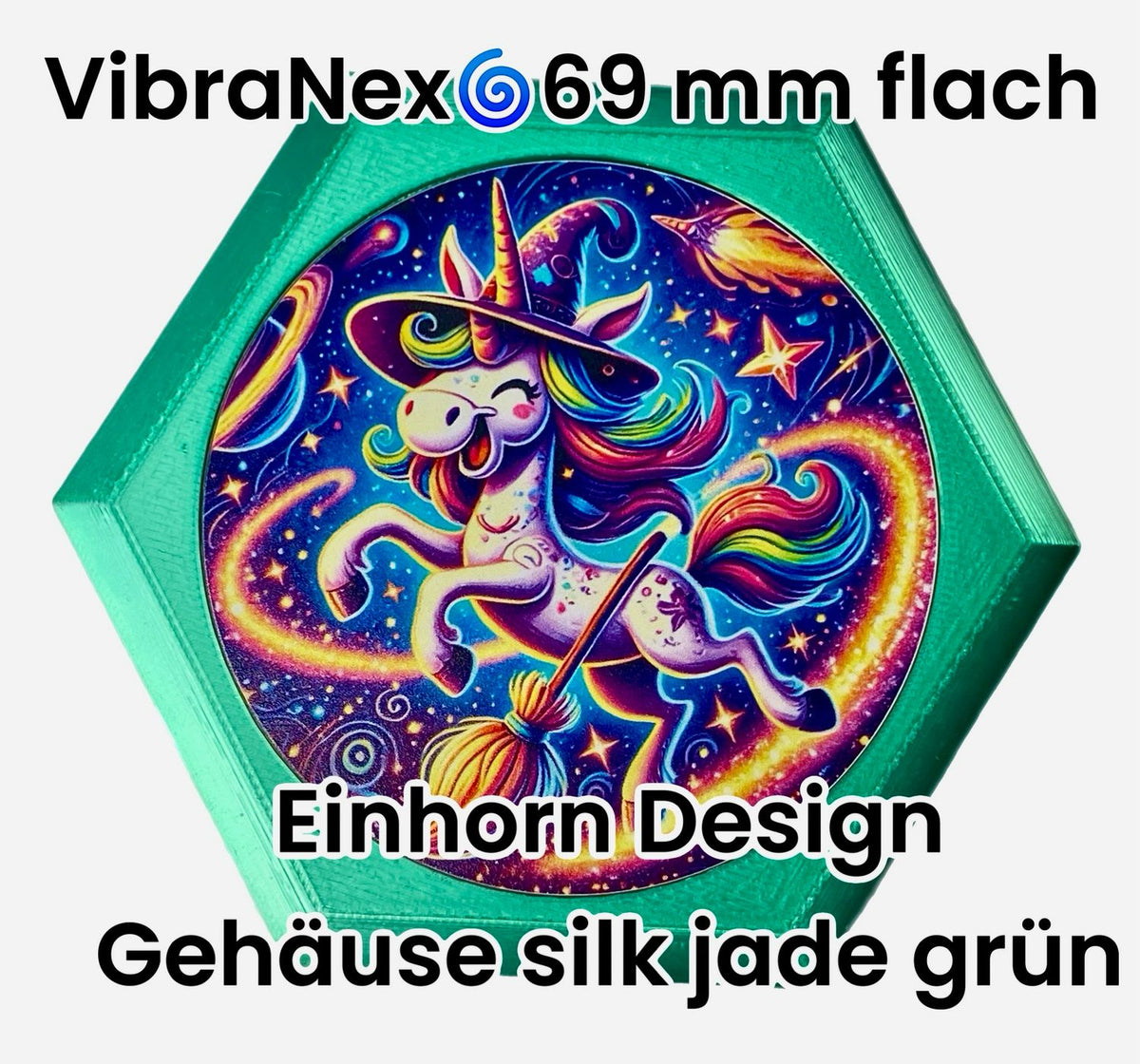 69 mm VibraNex flach – Einhorn Motiv – Produktansicht 1