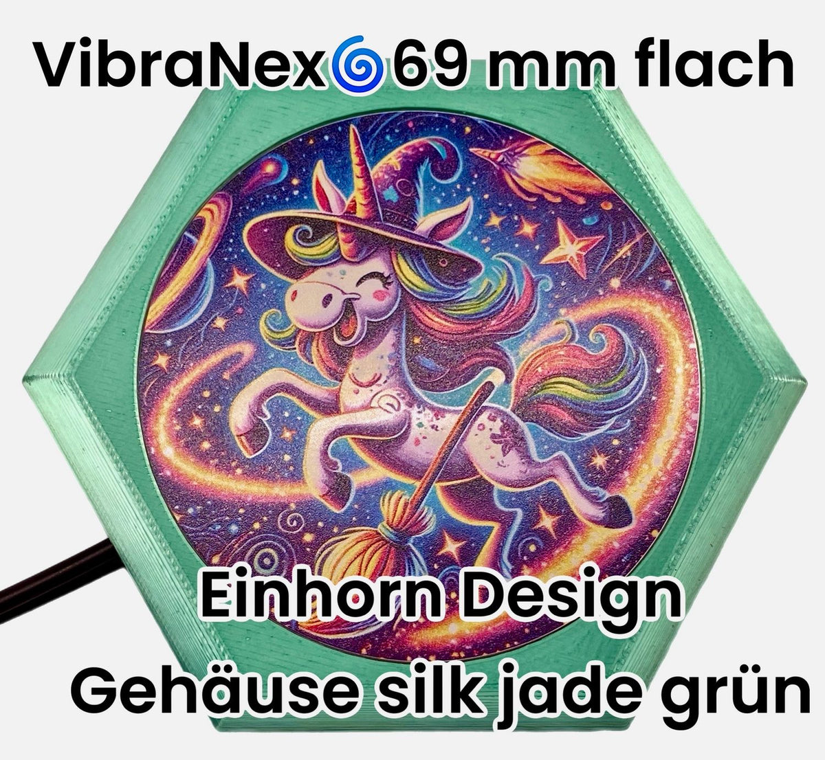 69 mm VibraNex flach – Einhorn Motiv – Produktansicht 1