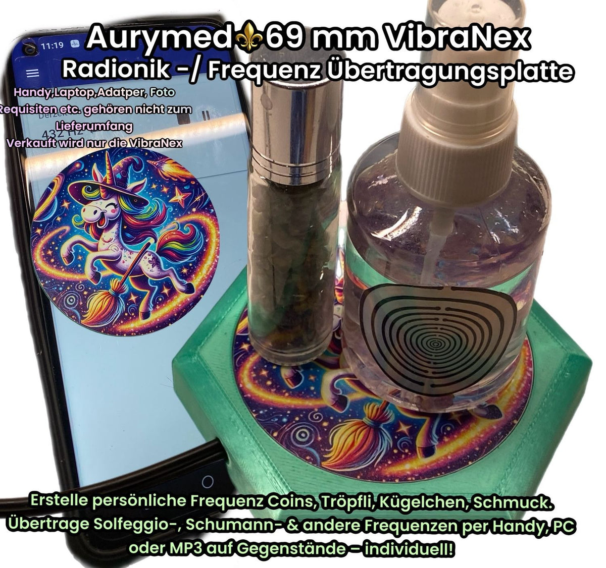 69 mm VibraNex flach – Einhorn Motiv – Produktansicht 1