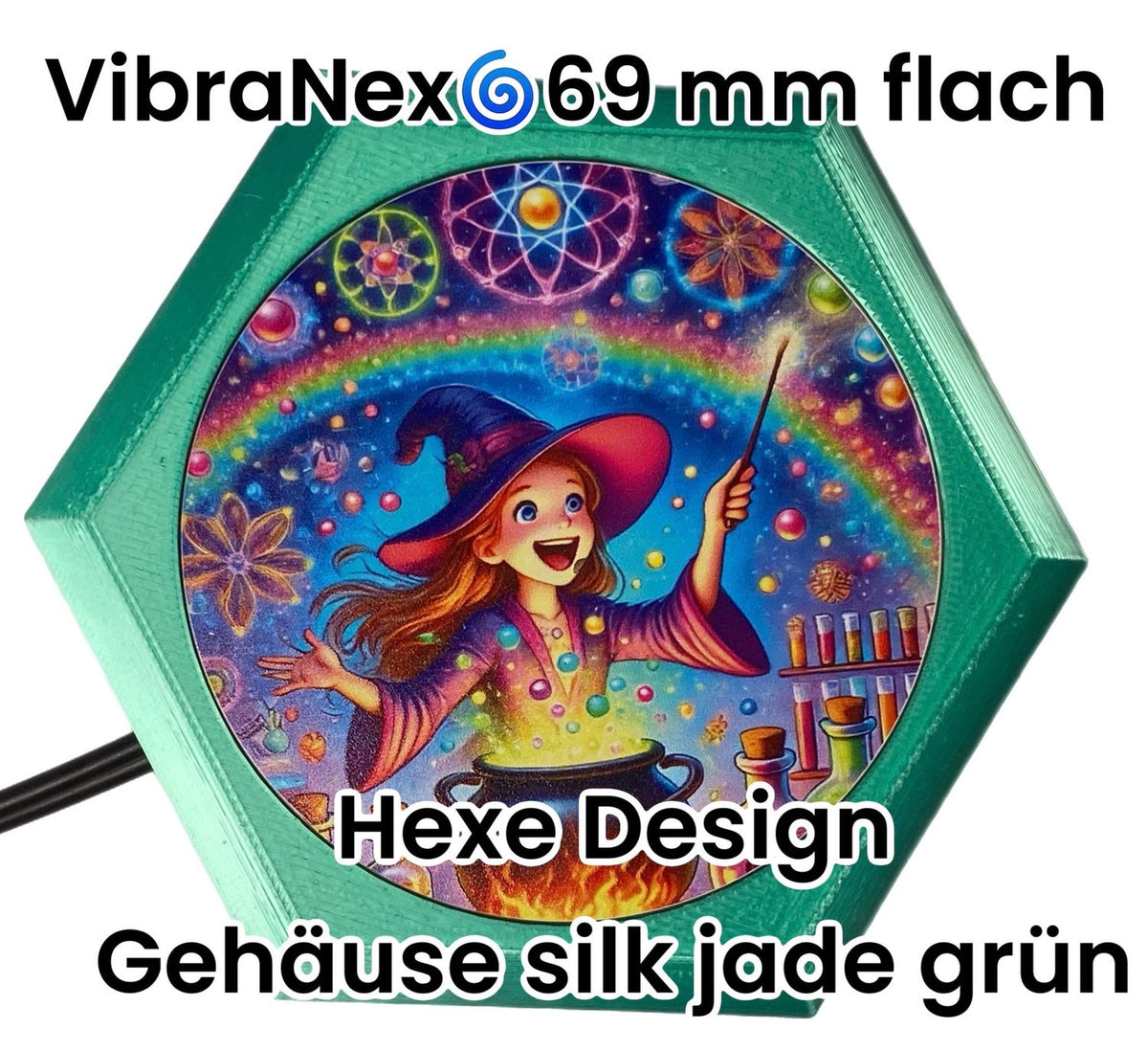 69 mm VibraNex flach – 1-farbig – Krafttier – / heilige Geometrie Symbolik – konfigurierbar – Produktansicht 98