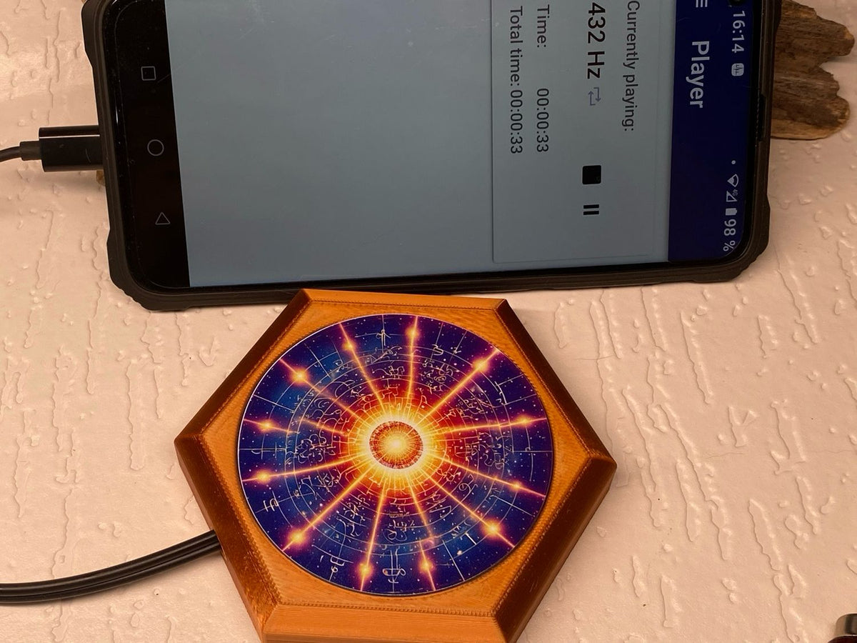 69 mm VibraNex flach – 432 Hz Motiv – Produktansicht 1