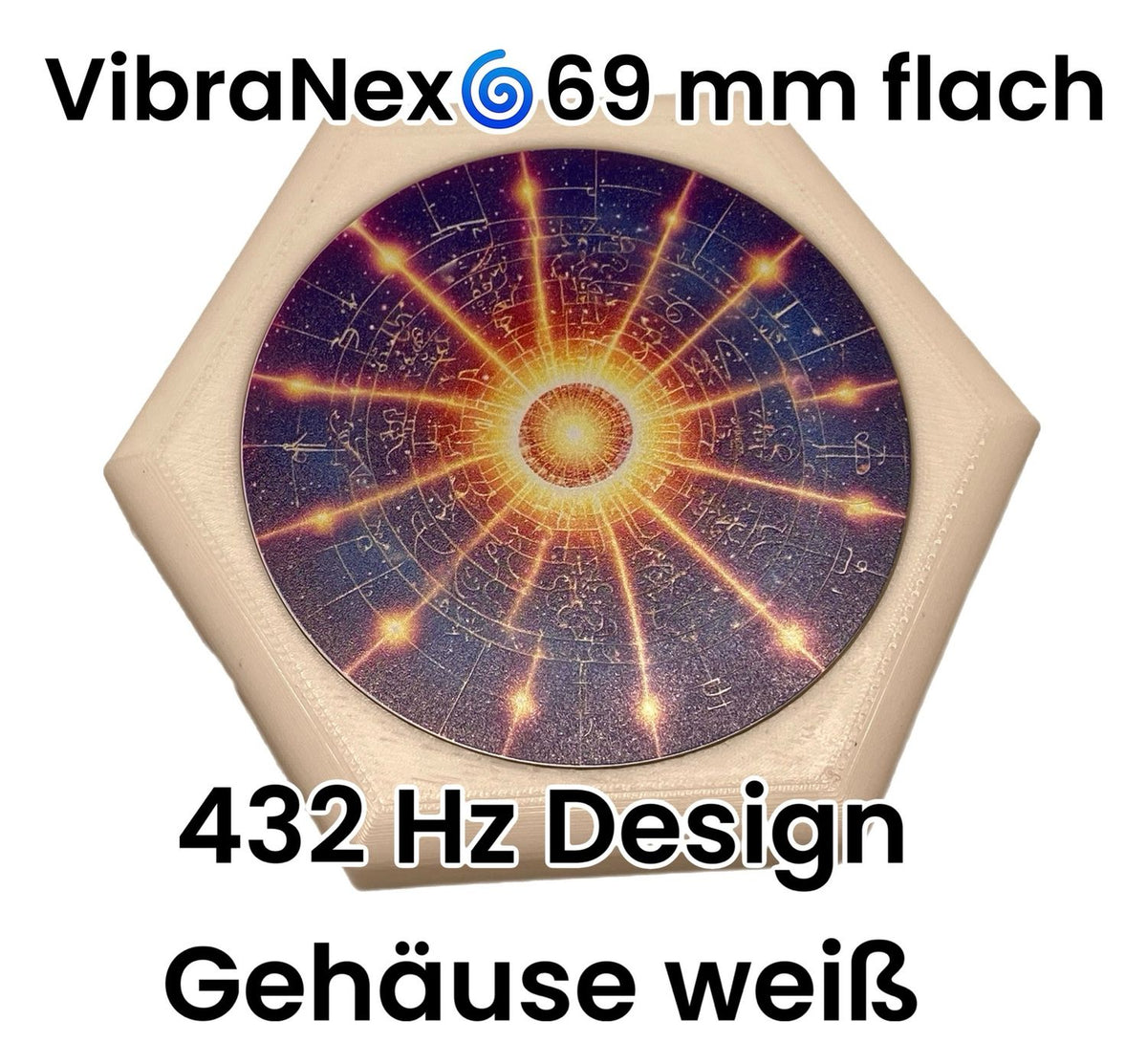 69 mm VibraNex flach – 432 Hz Motiv – Produktansicht 1