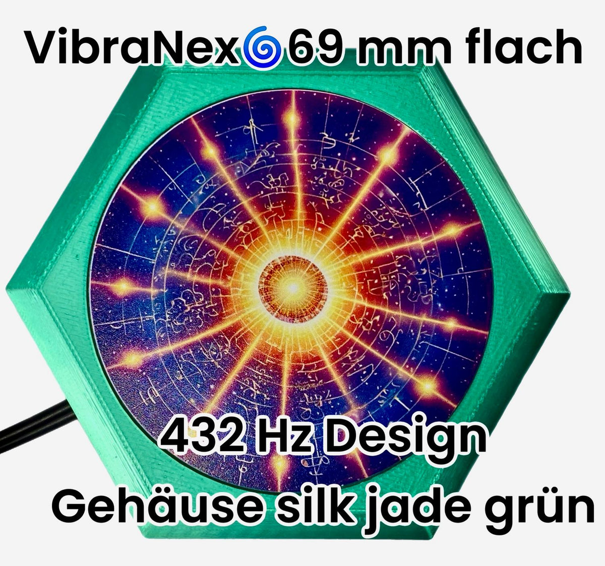69 mm VibraNex flach – 1-farbig – Krafttier – / heilige Geometrie Symbolik – konfigurierbar – Produktansicht 94