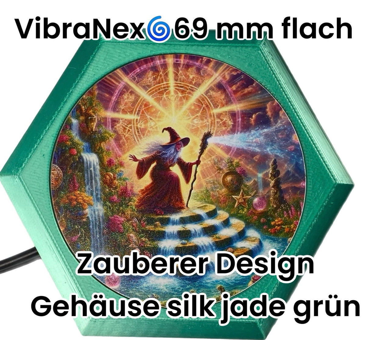 69 mm VibraNex flach – 1-farbig – Krafttier – / heilige Geometrie Symbolik – konfigurierbar – Produktansicht 97