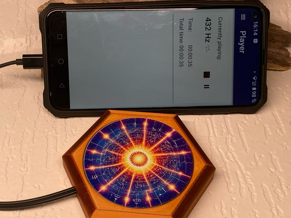 69 mm VibraNex flach – 432 Hz Motiv – Produktansicht 1