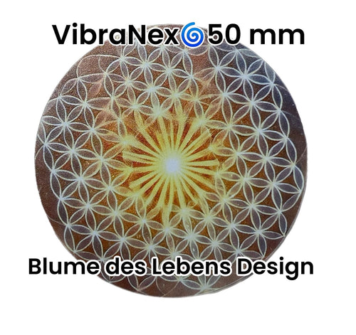 50 mm VibraNex Flach – Blume des Lebens – 1-farbig – Produktansicht 1