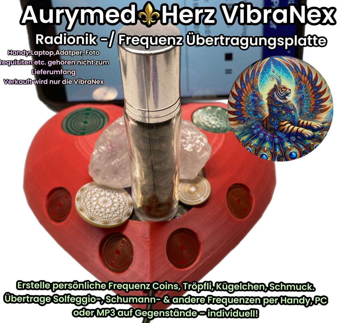 VibraNex Herz – Mystik Tiger – Produktansicht 1