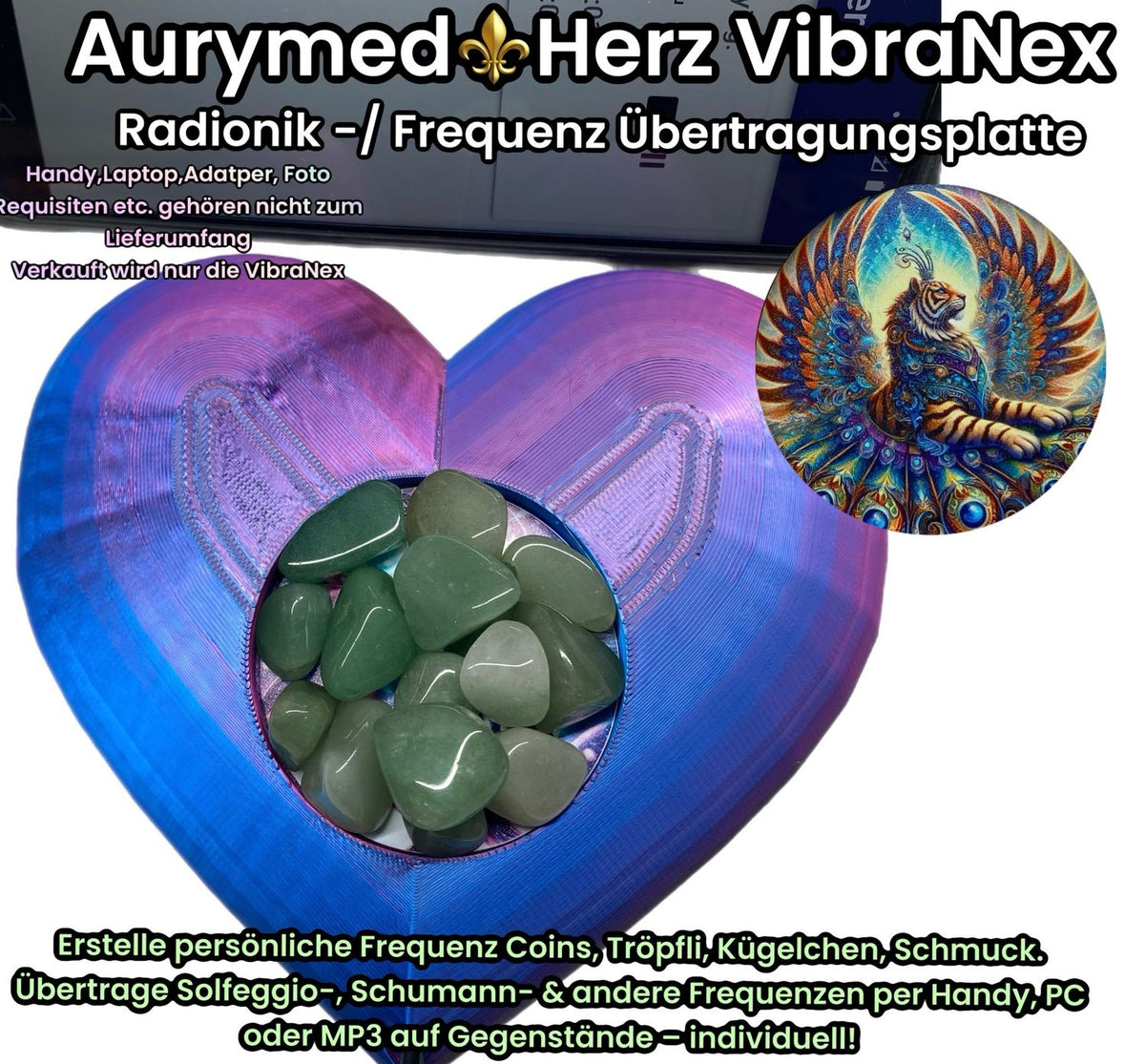 VibraNex Herz – Mystik Tiger – Produktansicht 1