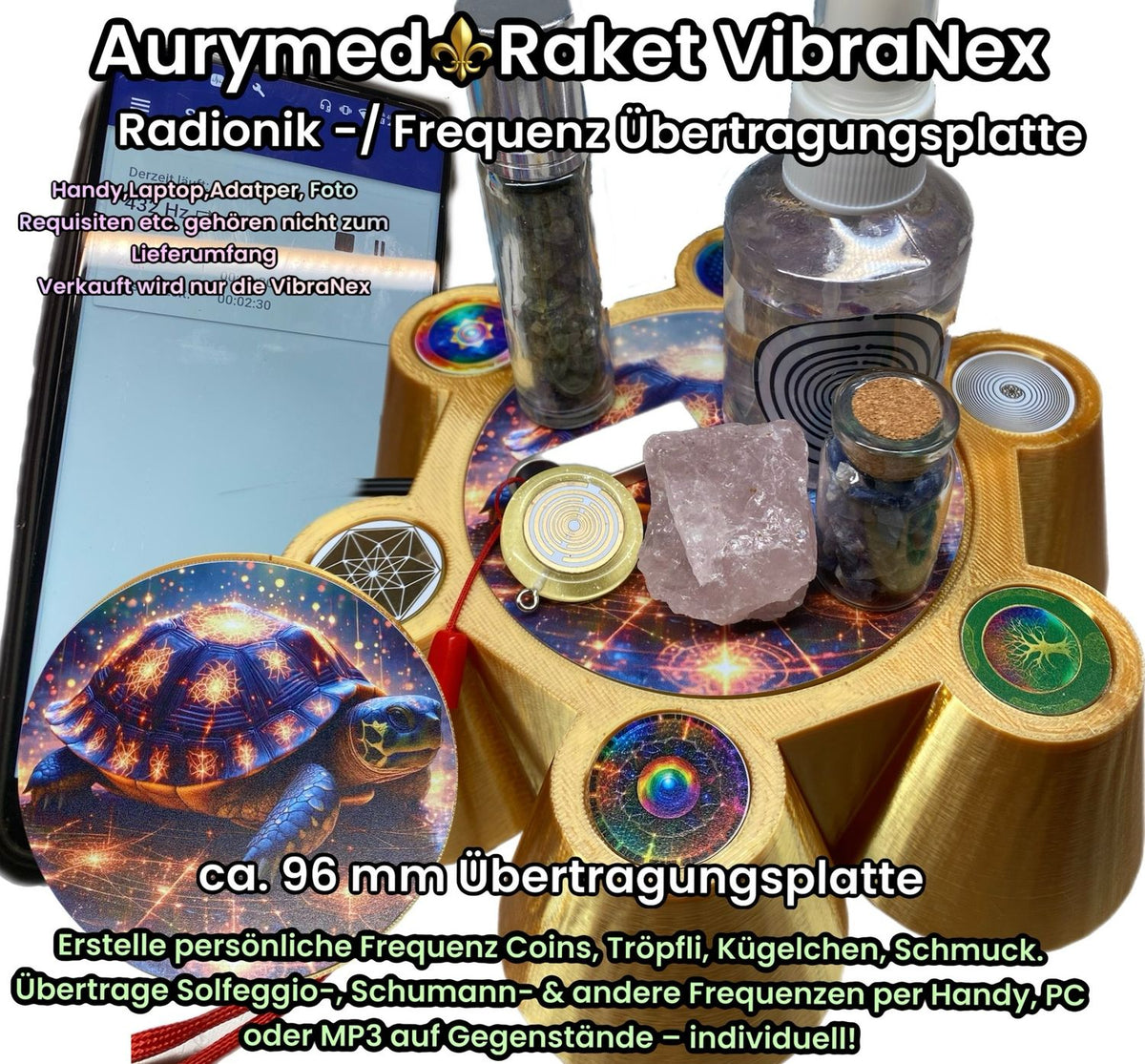 VibraNex Bare – 96 mm Oberflächenplatte – Magickröti – Produktansicht 1
