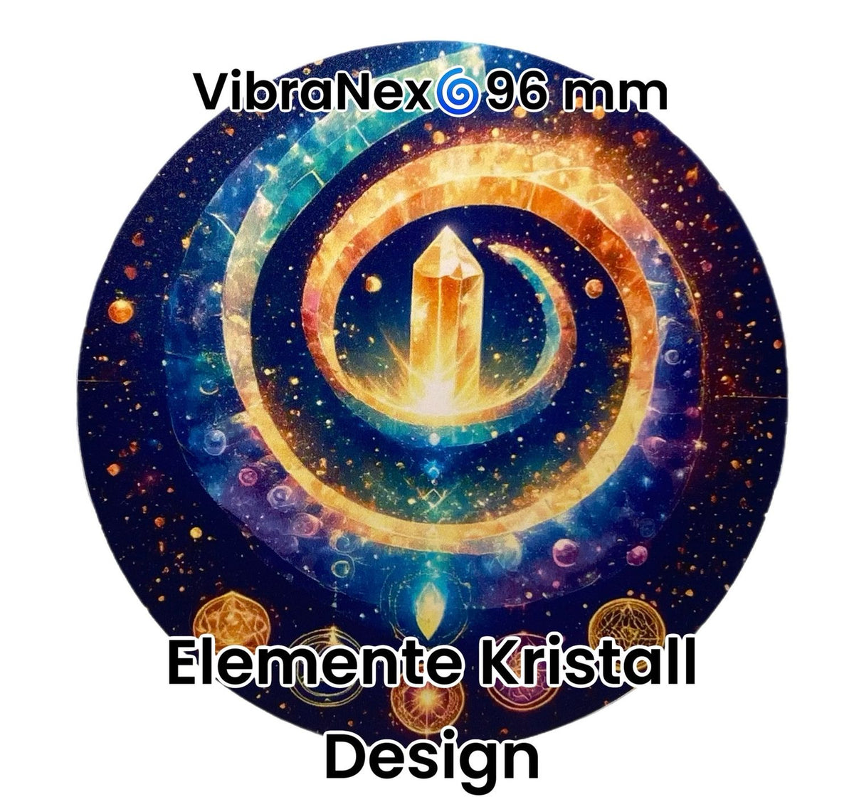 VibraNex Bare – 96 mm Oberflächenplatte – Elemente Kristall – Produktansicht 1