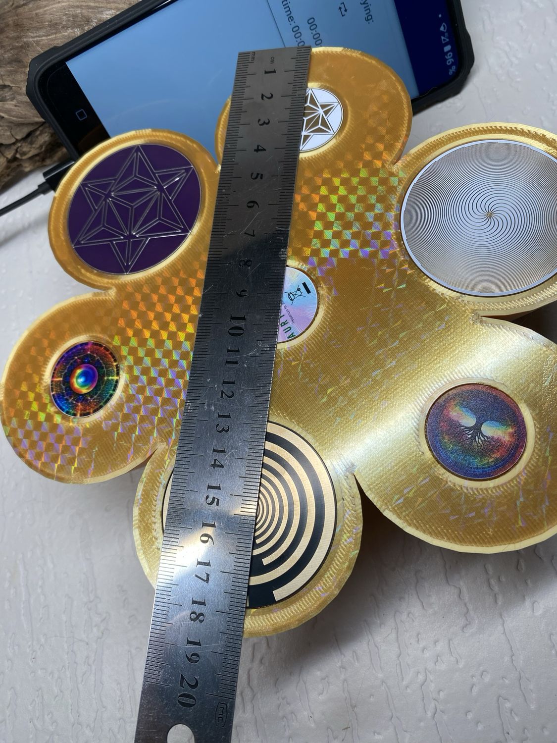 VibraNex Bare – 96 mm Oberflächenplatte – galaktische Hexe – Produktansicht 1