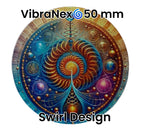 VibraNex Flower – 50 mm Oberflächenplatte – Swirl – Produktansicht 1