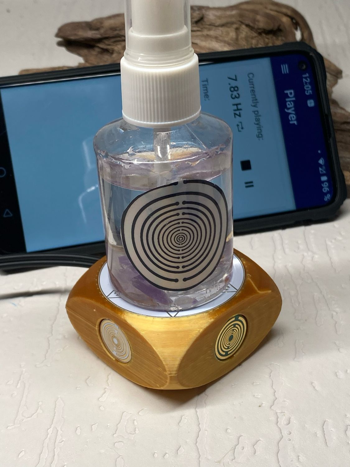 VibraNex Aurycube – 50 mm Oberflächenplatte – Merkaba – Produktansicht 1