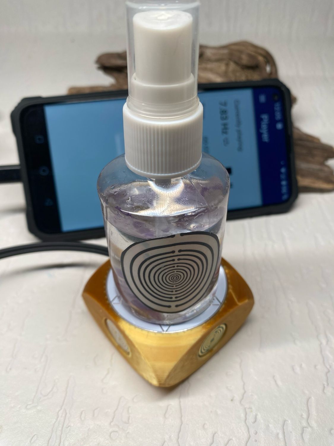VibraNex Aurycube – 50 mm Oberflächenplatte – Merkaba – Produktansicht 1