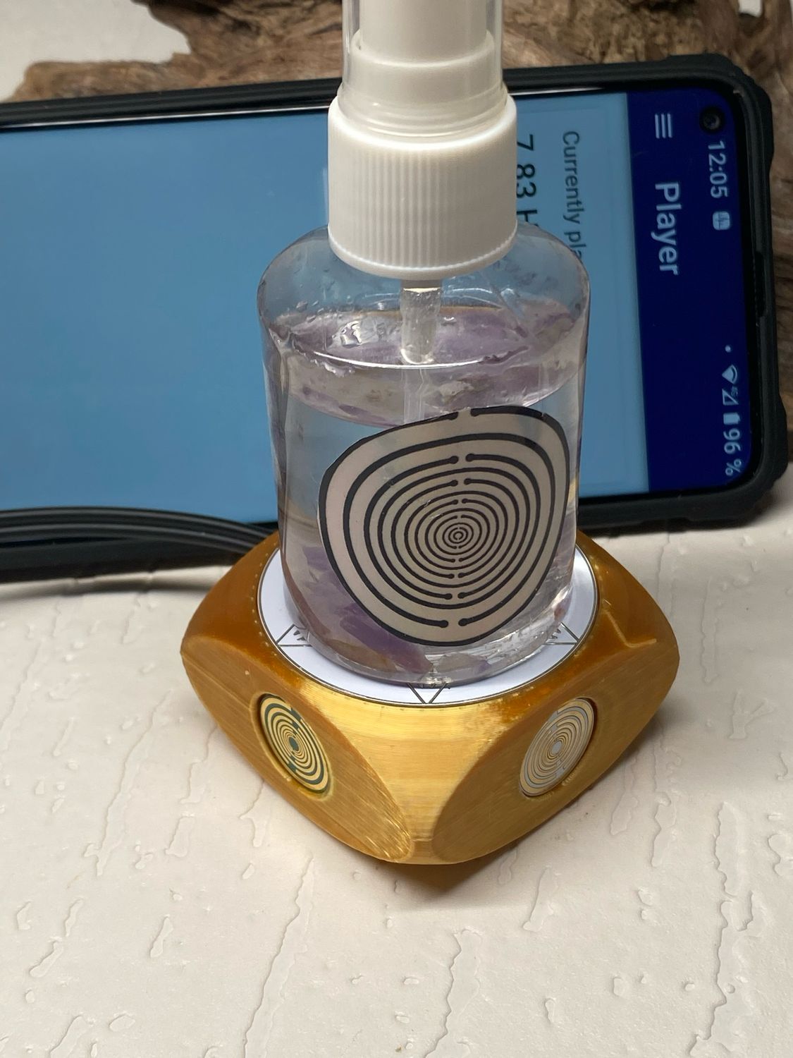 VibraNex Aurycube – 50 mm Oberflächenplatte – Merkaba – Produktansicht 1