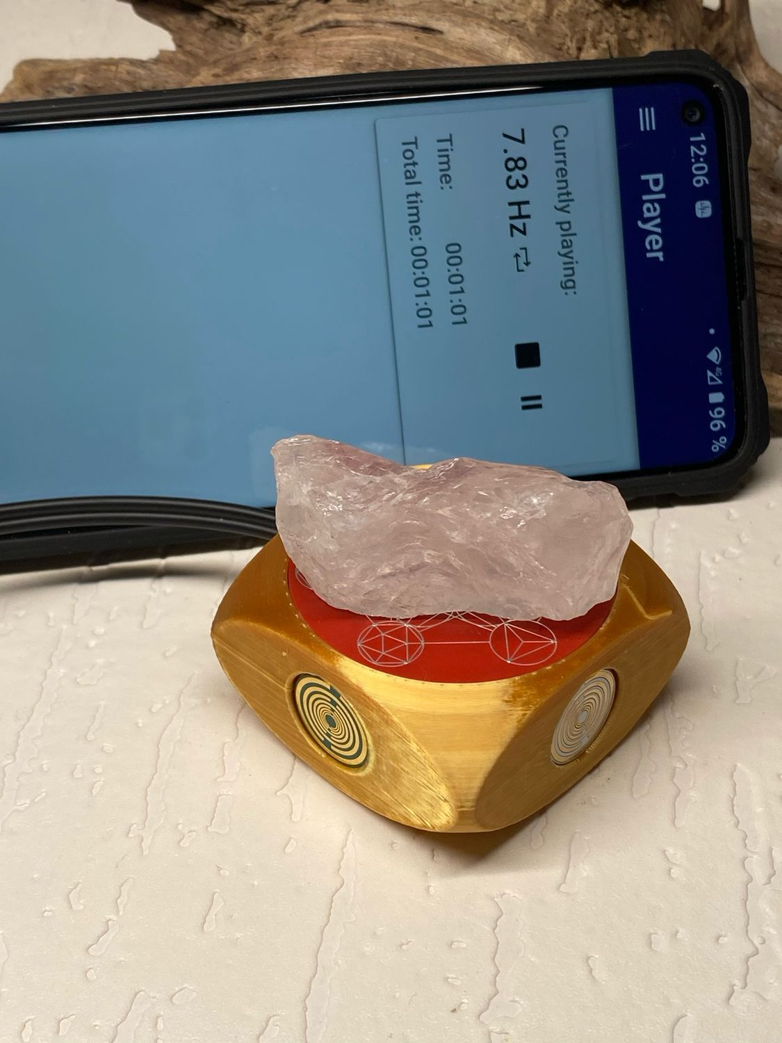 VibraNex Aurycube – 50 mm Oberflächenplatte – Metatron – Produktansicht 1