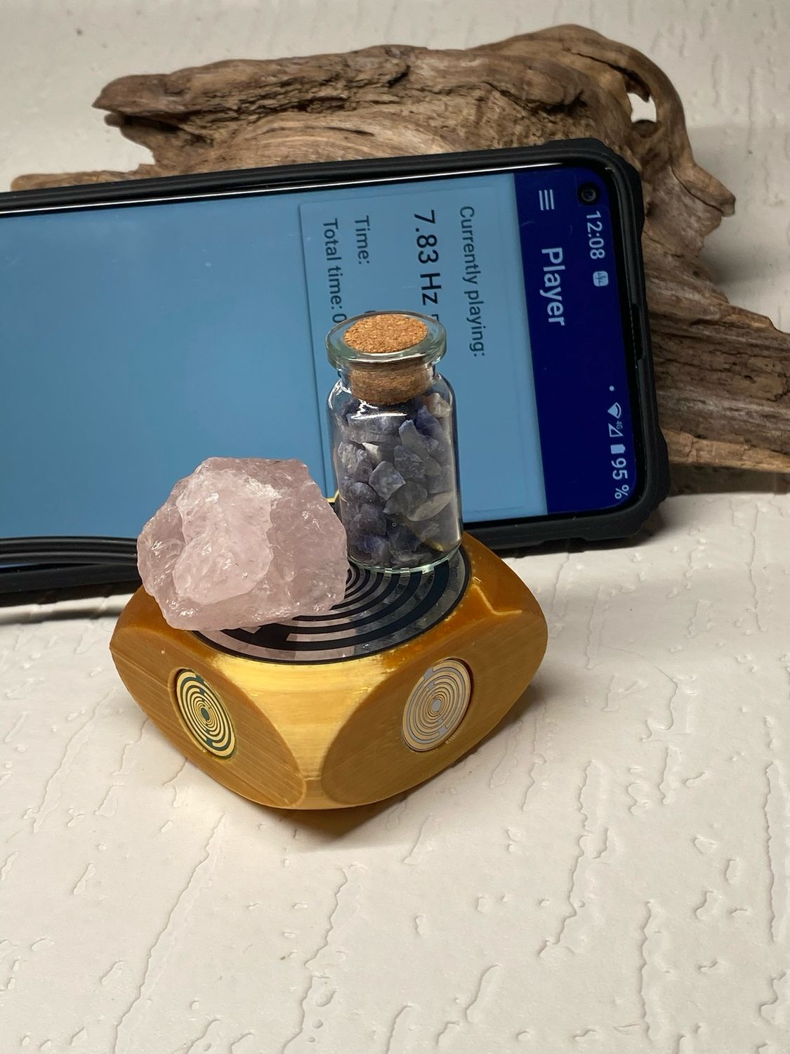 VibraNex Aurycube – 50 mm Oberflächenplatte – Lakhovsky MWOn Design – Produktansicht 1