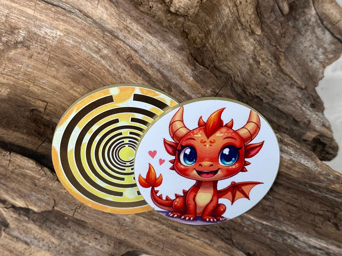 33 mm Disc 6er-Set – orangene Dachenpower + Lakhovsky MWO – orange – Produktansicht 6