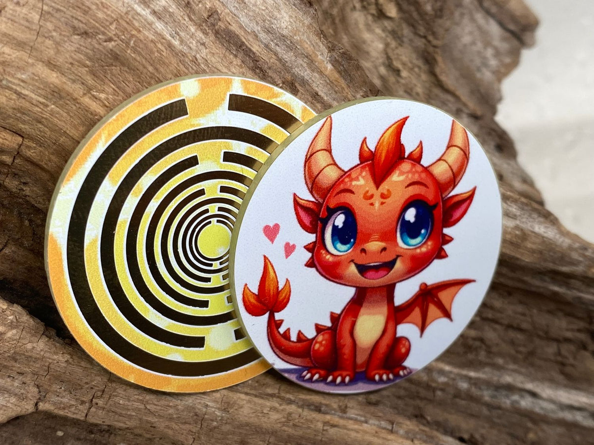 33 mm Disc 6er-Set – orangene Dachenpower + Lakhovsky MWO – orange – Produktansicht 8
