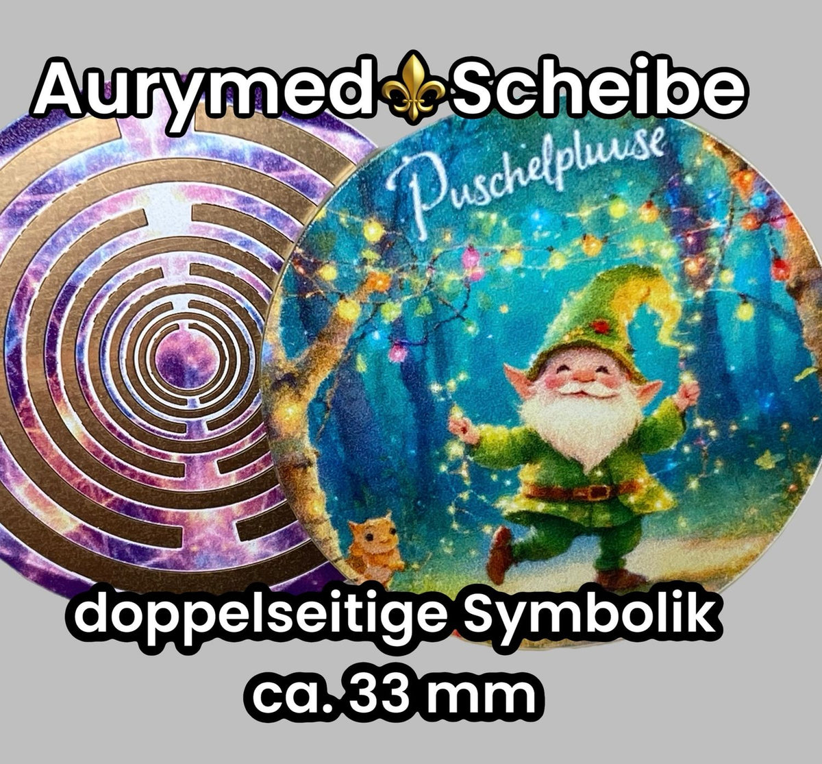 33 mm Scheibe – 6er – Set – Lakhovsky MWO – Puschelpluse – optional mit 3D Ring für Anhänger nutzbar – Produktansicht 18