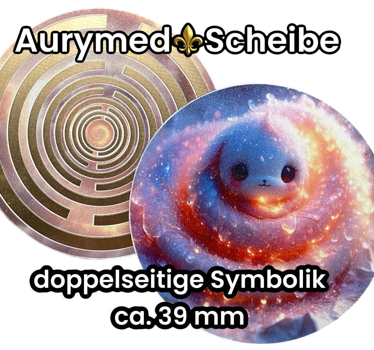 39 mm Scheibe – 6er – Set – Lakhovsky MWO – Wolkenwurli – optional mit 3D Ring für Anhänger nutzbar – Produktansicht 1