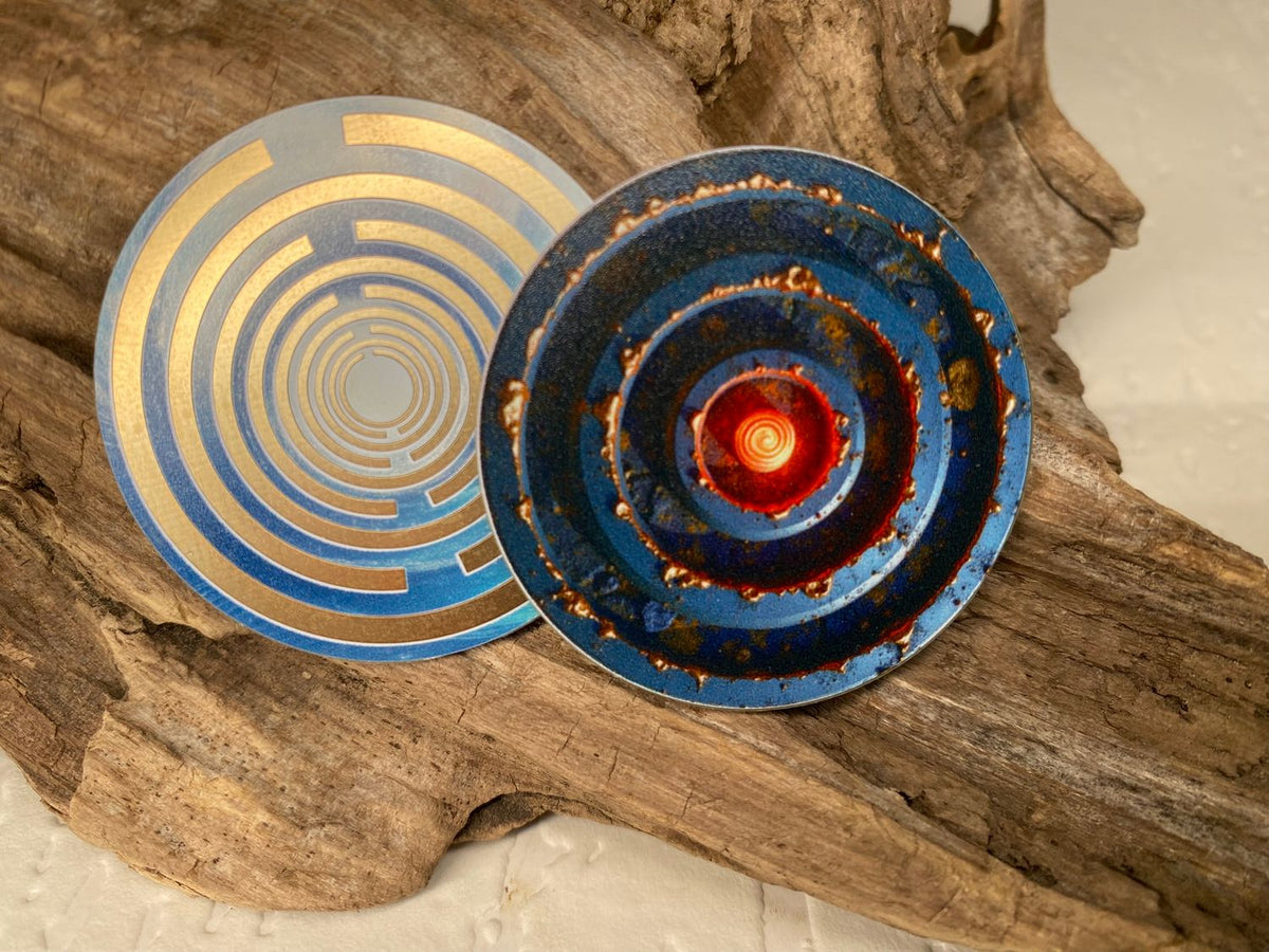 39 mm Scheibe – 6er – Set – Lakhovsky MWO – Feuer & Asphal – optional mit 3D Ring für Anhänger nutzbar – Produktansicht 9