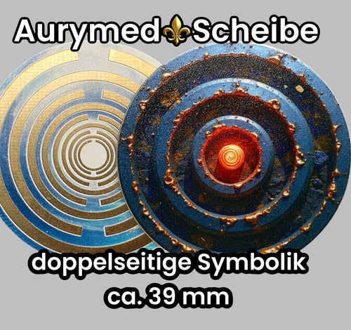 39 mm Scheibe – 6er – Set – Lakhovsky MWO – Feuer & Asphal – optional mit 3D Ring für Anhänger nutzbar – Produktansicht 1