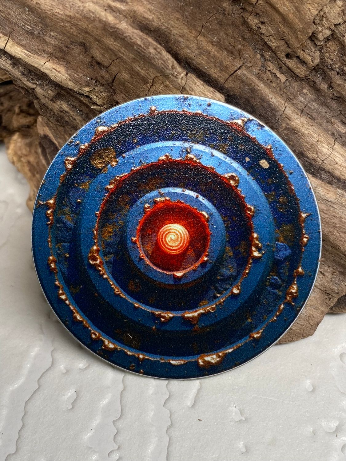 39 mm Scheibe – 6er – Set – Lakhovsky MWO – Feuer & Asphal – optional mit 3D Ring für Anhänger nutzbar – Produktansicht 14