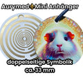 Anhänger Mini Serie rund – Lakhovsky MWOn Symbol Design – Meerschweinchen – Produktansicht 1