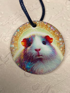 Anhänger Mini Serie rund – Lakhovsky MWOn Symbol Design – Meerschweinchen – Produktansicht 1
